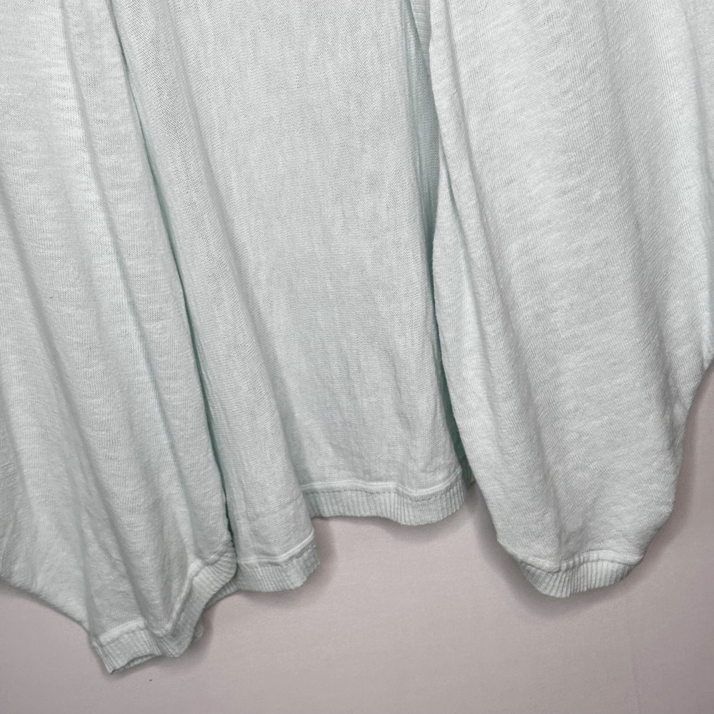 Pure Jill Womens XL Mint Green 100% Cotton Open Front‎ Batwing Cardigan Sweater - Picture 4 of 7